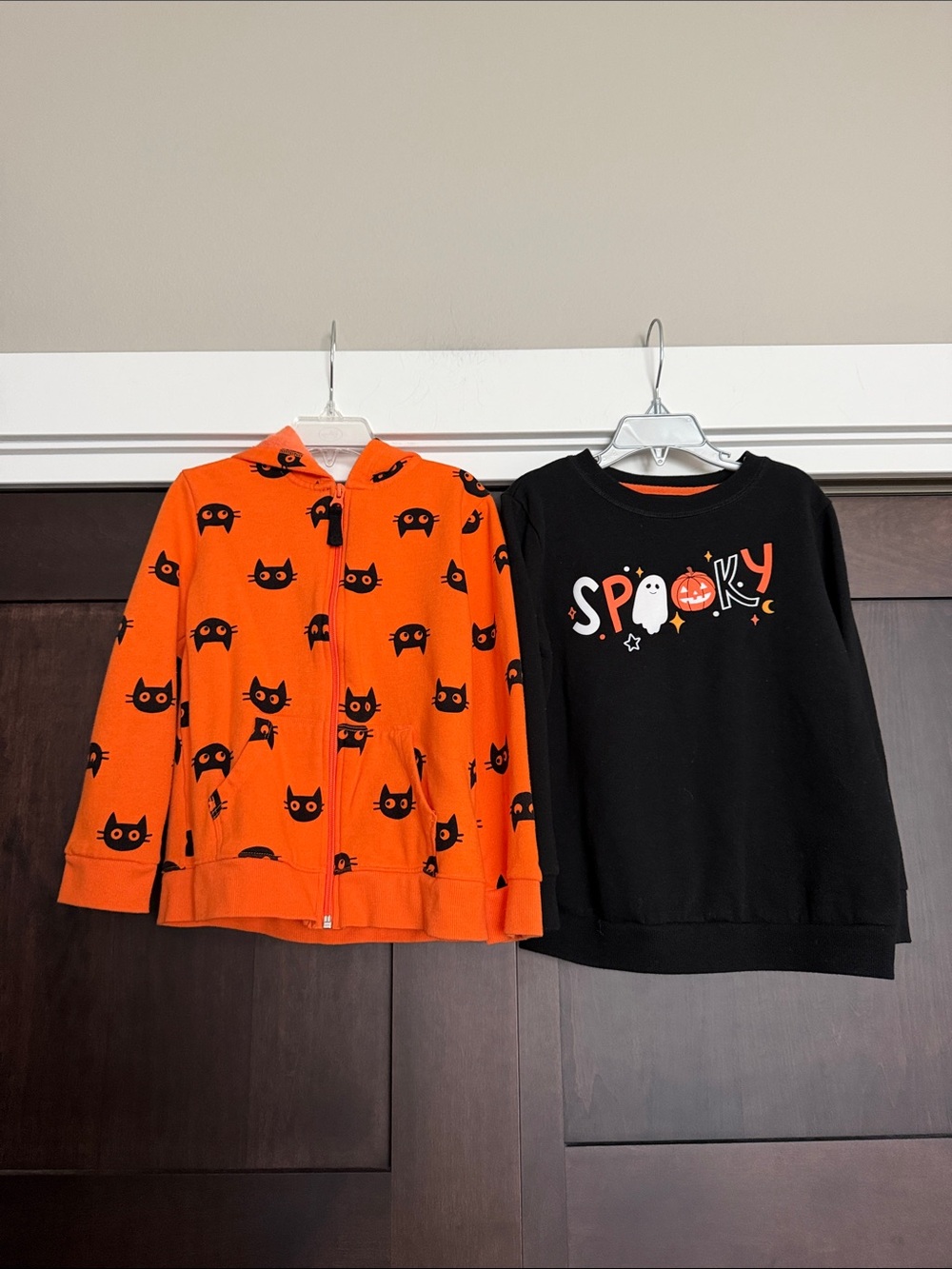 Cat and Jack Halloween Sweatshirt and Hoodie Bundle size Small 6/6x